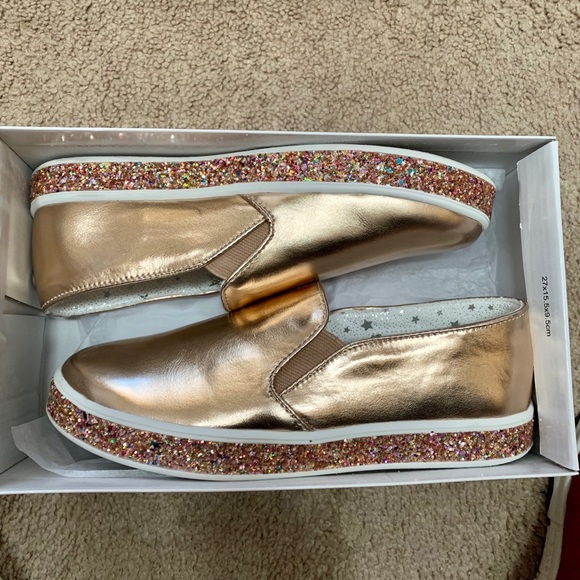 Steve Madden Other - Girls Gold Steve Madden Metallic Slip Ons NIB